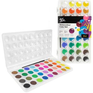 Mont-Marte Farbkasten PMHS0038 Discovery, Deckfarbkasten, 1 Pinsel, 36 Farben