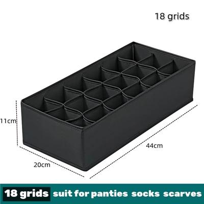Wardrobe Hanging Storage Bag Organizer Collapsible Closet Shelf gray 18 Grid