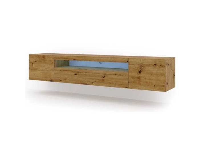 BIM Furniture TV Lowboard Hängend/Stehend 200 cm, Artisan Eiche (mit LED) TV Schrank fürs Wohnzimmer, Fernsehschrank