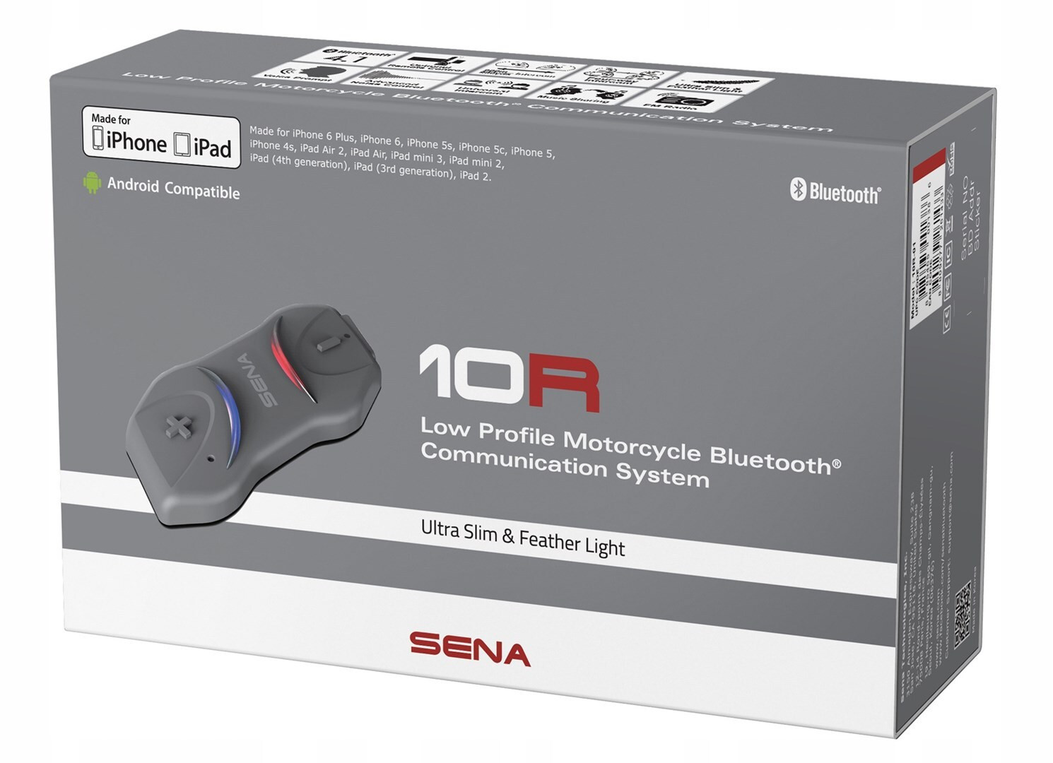 Sena 10R intercom voor motorfietsen (enkele unit)