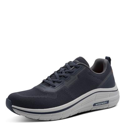 Slip-On Sneaker MARCO TOZZI, Herren, Gr. 44, Textil, blau (navy), unifarben, Schuhe, Freizeitschuh, Halbschuh, Slipper mit elastischen Schnürsenklen