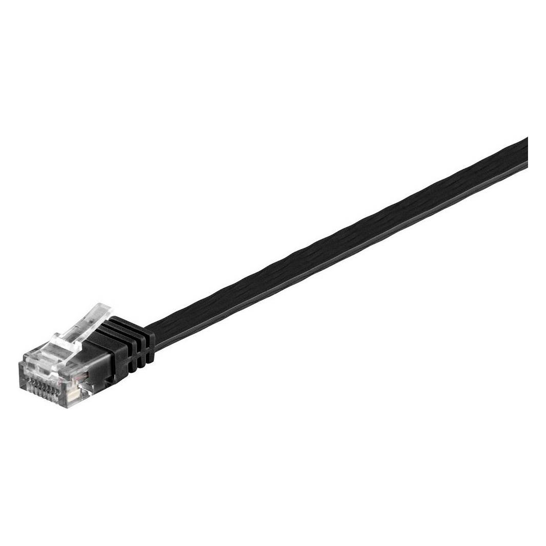 MicroConnect U/UTP CAT6 1.5M Black Flat (U/UTP, CAT6, 1.50 m) (V-UTP6015S-FLAT)