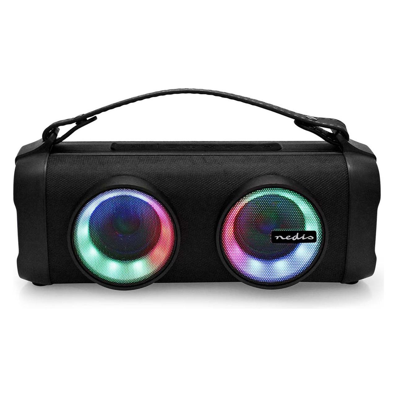 Nedis Bluetooth Party Boombox | 5 Std | 2.0 | 24 W | Medienwiedergabe: AUX / USB | Verknüpfbar | Tr (SPBB306BK)