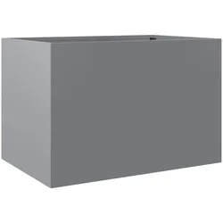 Helloshop26 - Silberner Pflanzkasten/Hochbeet für Pflanzen Blumen Terrasse Garten 62 x 47 x 46 cm verzinkter Stahl Silber 02_0038078