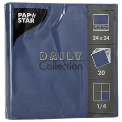 Papstar Papierservietten Daily Collection 24/24 cm 20 Stück marineblau, 24x24 cm