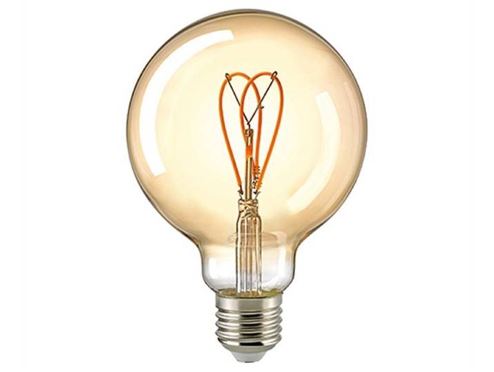 Sigor 5,5 W LED Curved Loop G95 Gold E27 2000 K Dim / ersetzt 25