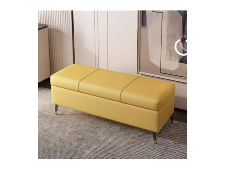 Zf9tBw5sH Bettbank Schuhhocker for den Heimgebrauch, Tür-/Aufbewahrungshocker, Einstiegs-Schuhhocker Sitzbank(Yellow,90cm)
