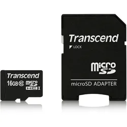 Transcend TS16GUSDHC10 microSDHC Speicherkarte 16 GB