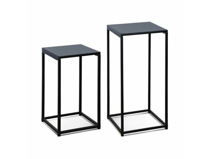 sweeek - Table d'appoint gigogne/ bout de canapé sellette (lot de 2) INDUSTRIELLE