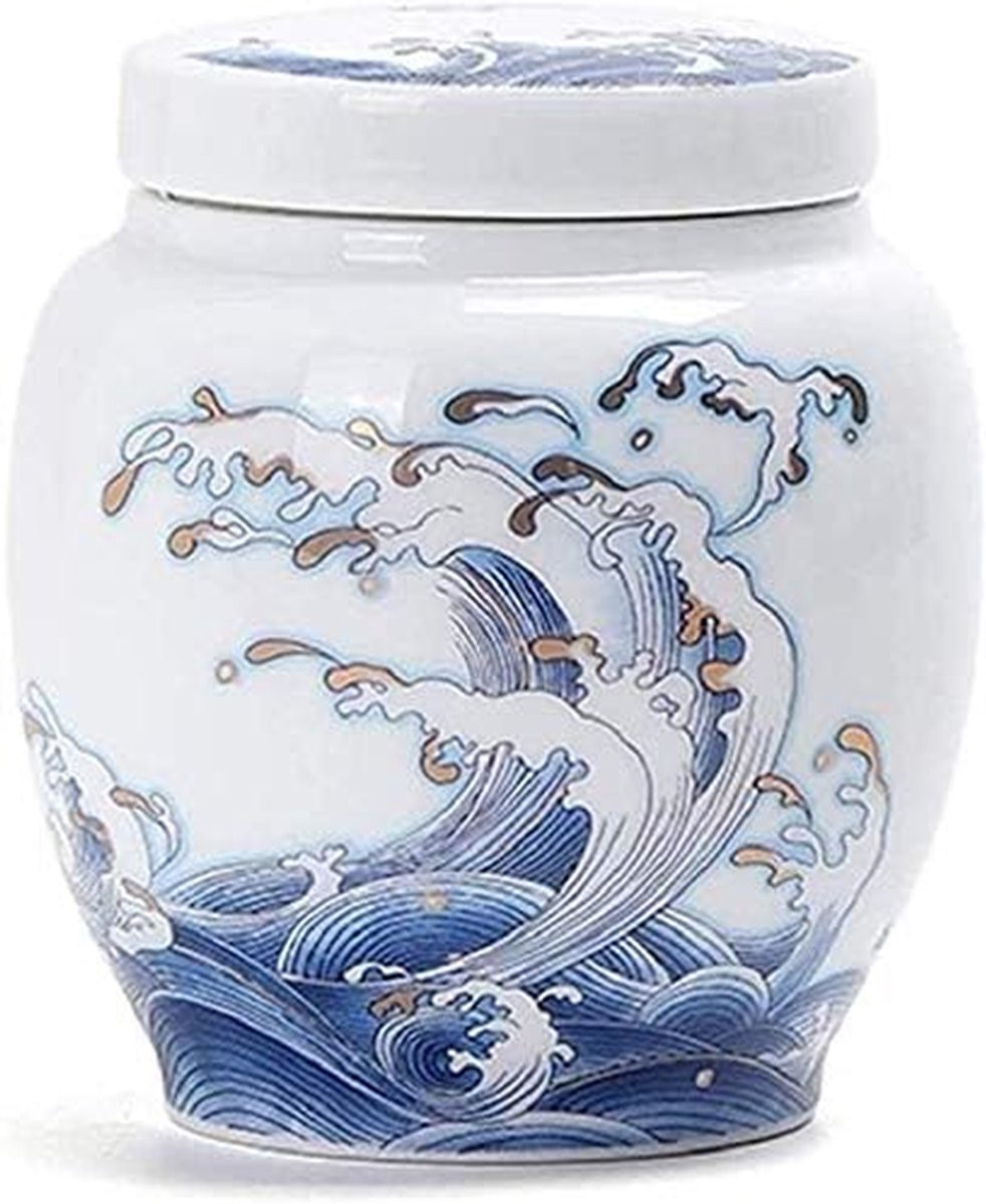 Decoratieve Keramische Urn voor Condoleance - Wit