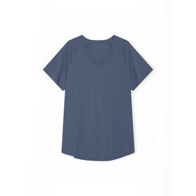 Funktionstop MOSHI MOSHI MIND "moshi moshi mind T-shirt favourite", Damen, Gr. onesize, blau (sea blau), Obermaterial: 100% Baumwolle, Tops