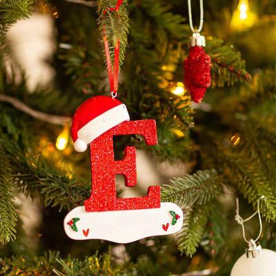 Discount Dollar Deals Christmas Tree Decoration Letter Pendant, DIY Xmas Holiday Acrylic, Ornament For Home Decor red5 1pcs