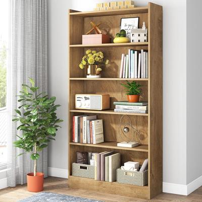 Bluebell 6-Tier Open Bookcase, 72 inches Large Tall Bookshelf