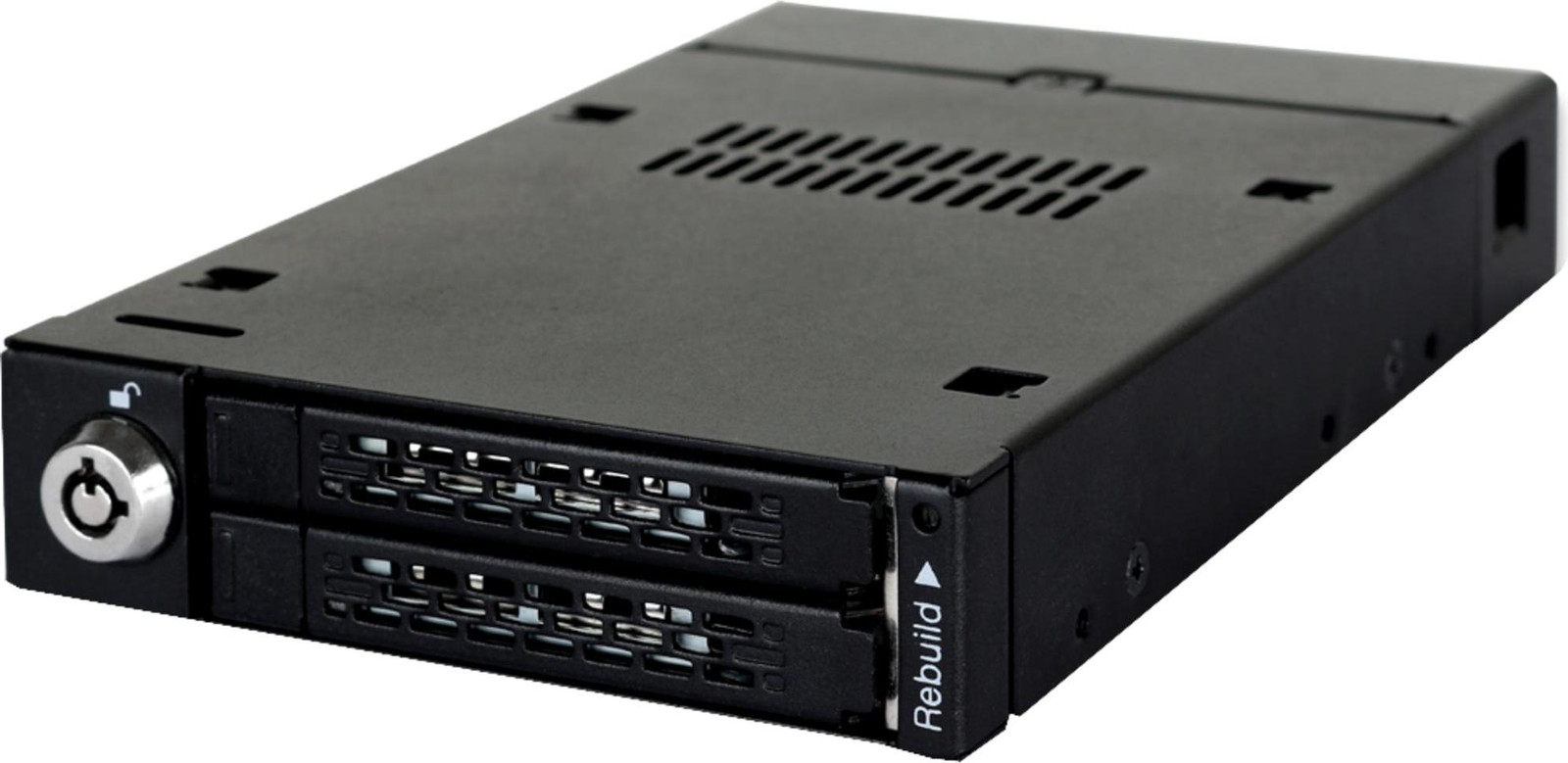 Icy Dock MB992SKR-B Harddiskbehuizing voor 2x 2,5 inch SATA SSD/HDD in 3,5 inch met RAID
