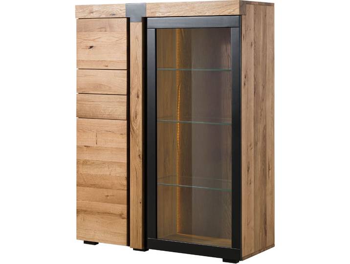 MASSIVMOEBEL24 Buffet Chêne sauvage 110x45x144 naturel huilé ROTTERDAM #100