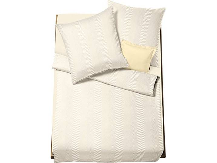 Fleuresse G-453556-1108-0108 Jade Bettwäscheset, Jaquard, Creme, 38.0 x 28.0 x 5.0 cm