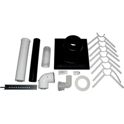 Anschluss-Set DN60/100 - C93x DN80 im Schacht, Abdeckung PP