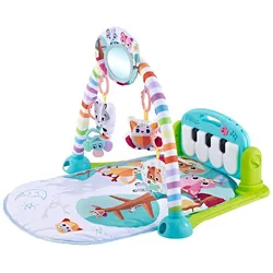 Kikkaboo, Krabbeldecke Piano, Spielcenter, Klaviertasten, Plüschfiguren, Musik blau