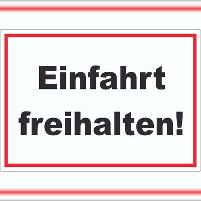 HB-Druck Einfahrt freihalten Aufkleber A4 (210x297mm)