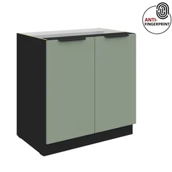 Küchen Unterschrank 80 Küche ARIA Aquamarin matt Anti Fingerprint Küchenzeile