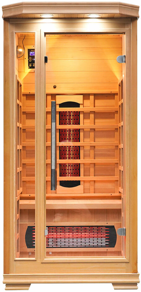 Vidalux Solara Full Spectrum Infrared Sauna With Complete Heat Chrome 1 Person