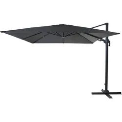 Décoshop26 - Professioneller Restaurant-Sonnenschirm für Gartenterrasse 3x3m (Ø4,24m) drehbar Polyester-Aluminium/Stahl 23kg 04_0003291