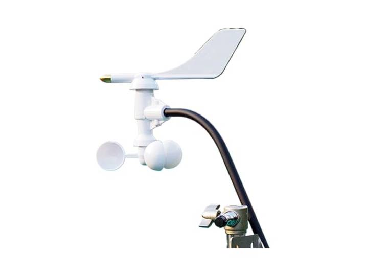 Drei Tassen Windgeschwindigkeitsmesser Ventilator Messgerät Zubehör Aluminiumlegierung(White (+support))