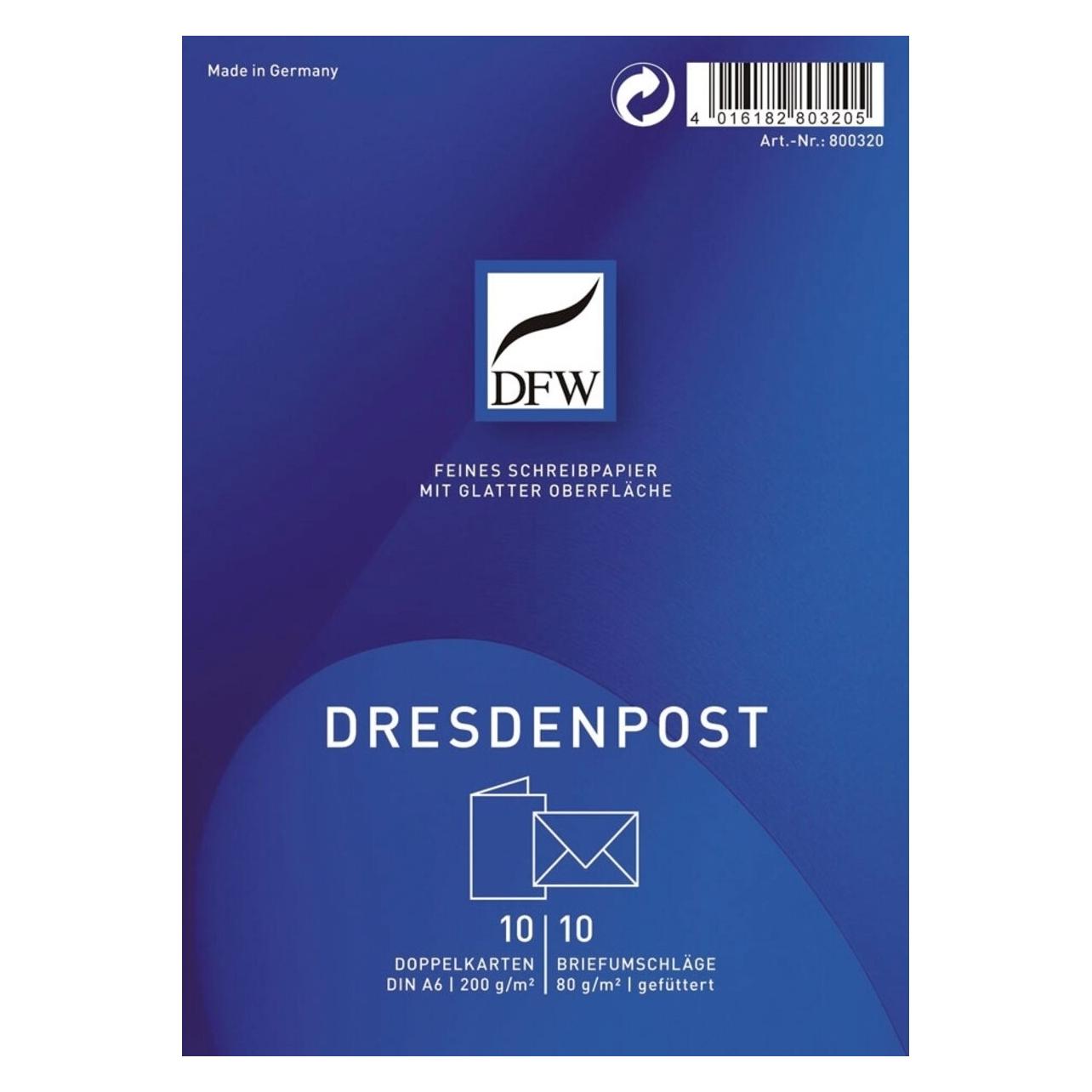 DFW Briefpapier Karte Dresden Post (1 Stk.) (800320)