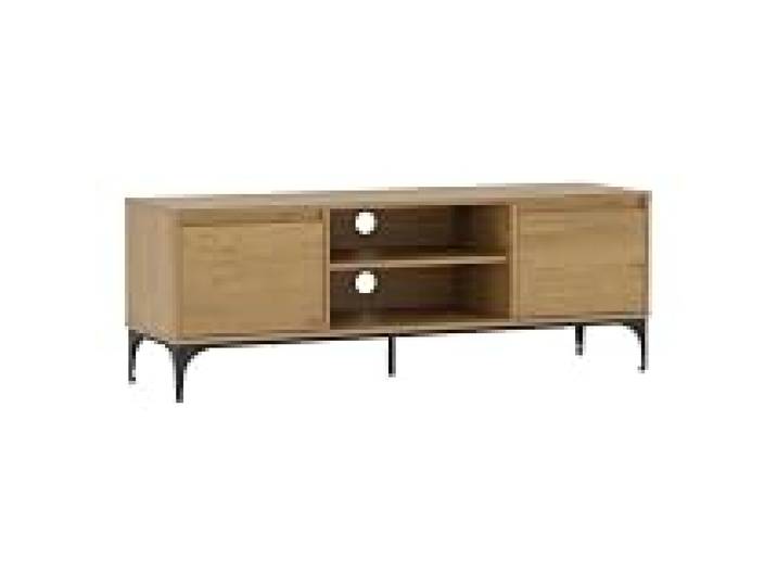 Helloshop26 Meuble TV Support télévision Salon étagère 140 x 40 x 50 cm Effet chêne foncé 03_0010066