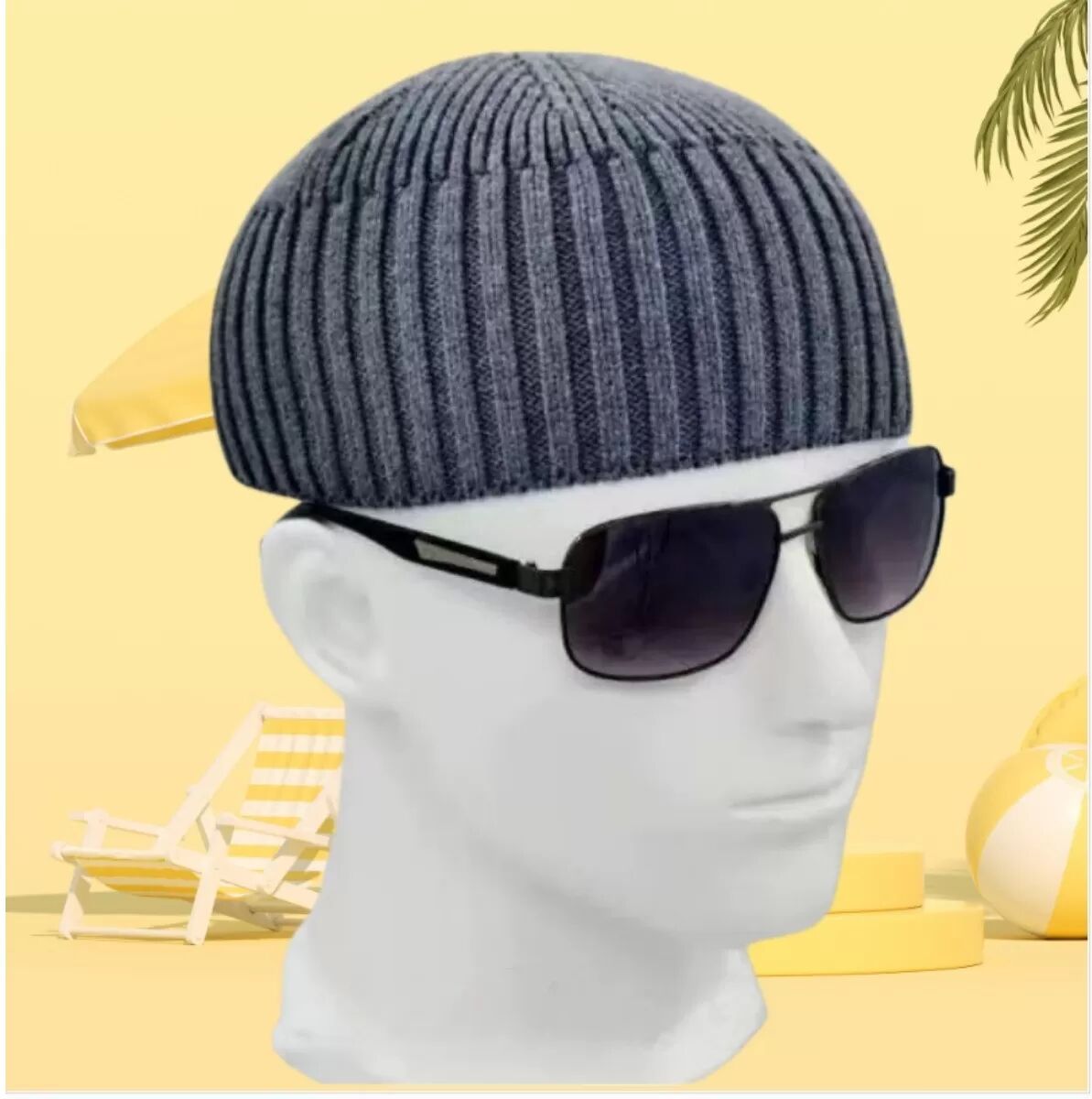INF Bonnet Tricot Unisexe d'Hiver - Chaud et Élégant Gris