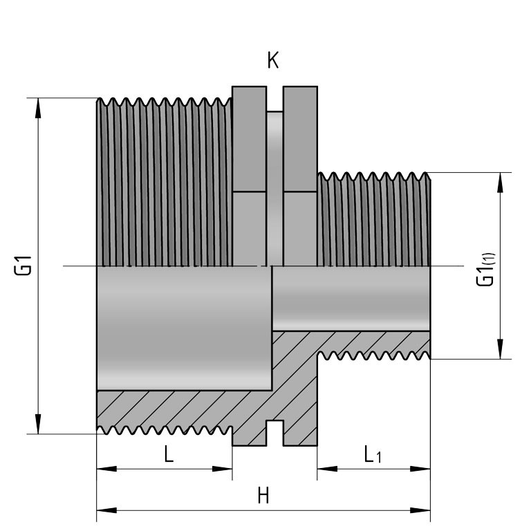 REKUBIK 2" AG x 1" AG Anschluss als Grundadapter für IBC Tankverbindung 32mm Rohr/Schlauch 311055