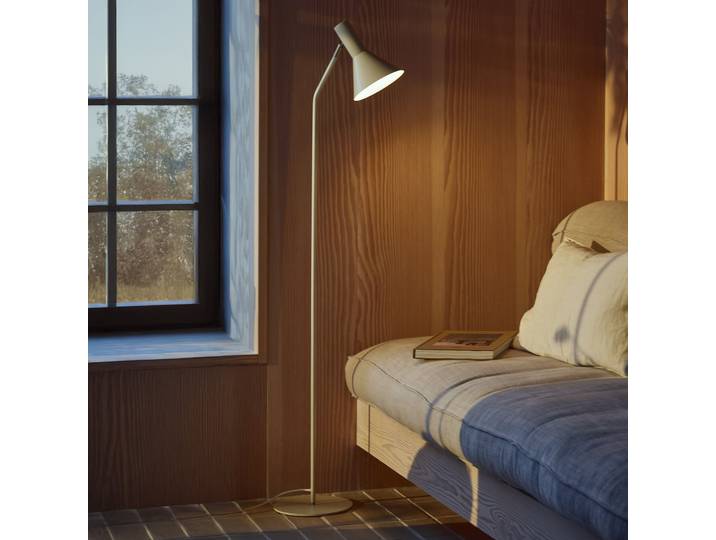 Lyss Stehleuchte Beige - FRANDSEN - Wohnzimmer - Design - Metall - Einflammig