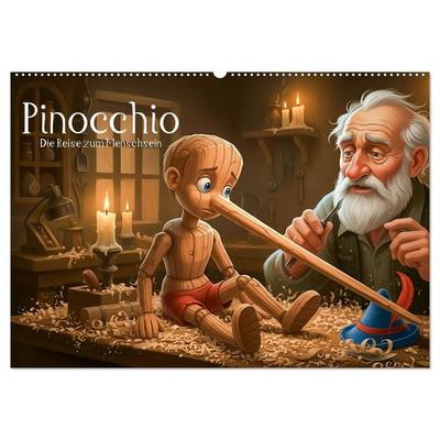 Pinocchio – Die Reise zum Menschsein (Wandkalender 2027 DIN A2 quer), CALVENDO Monatskalender