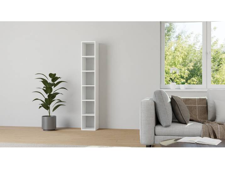 Regal 30 cm breit MDF Beschichtet MDF Weiß matt