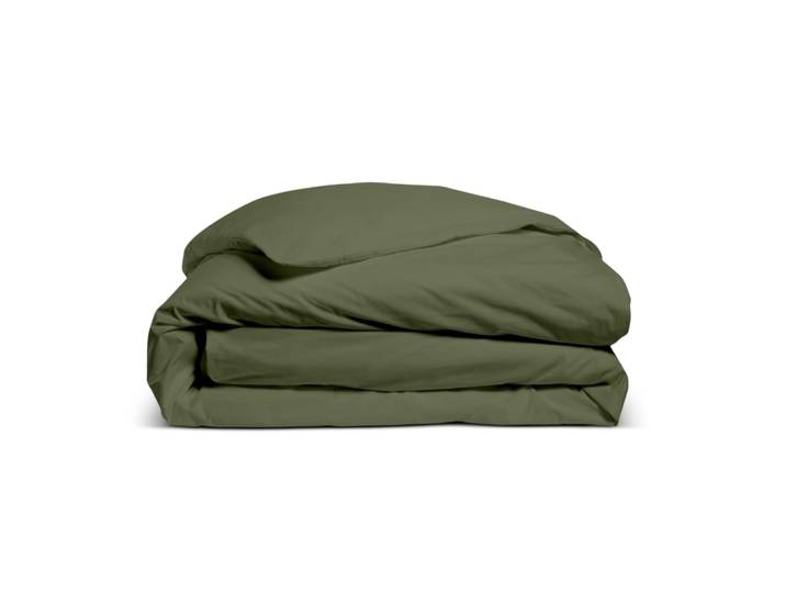 Housse de couette unie kaki 240x260cm