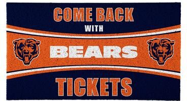 Evergreen "Chicago Bears 28 in. x 16 in. PVC ""Come Back With Tickets"" Trapper Door Mat"