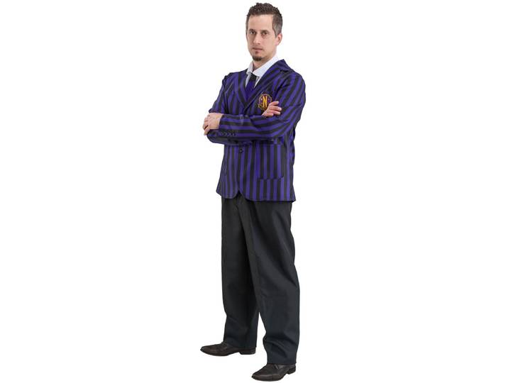 Wednesday © School Uniform Heren Zwart/Violet - Maat S