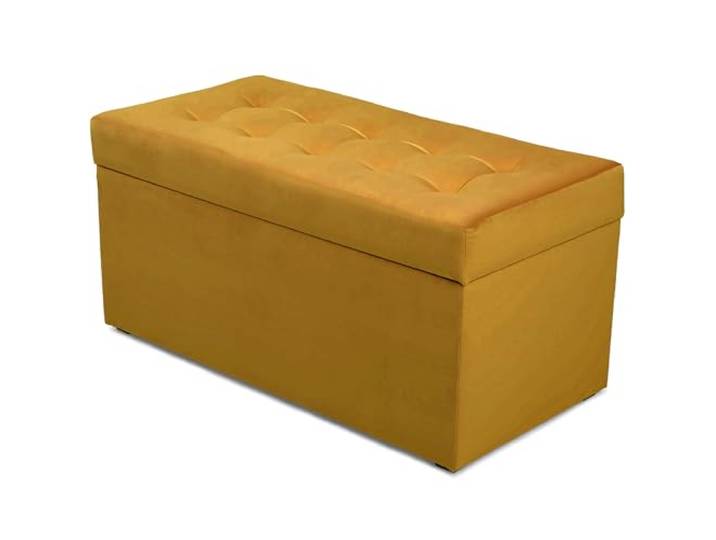 MG Design Polsterhocker 45 x 90 cm Orange mit großem Stauraum (ca. 100 L), bis 300 kg belastbar, weich mit dezentem Schimmer, pflegeleicht – Wohnbereich, Schlafraum & Flur
