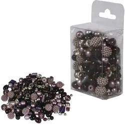 Rayher Perlen-Set Glasperlenmix mit Effektperlen violett