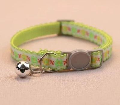 Inspired Living Floral Lace Bell Cat Collar Adjustable Embroidered Pet Collar For Stylish Cats 5