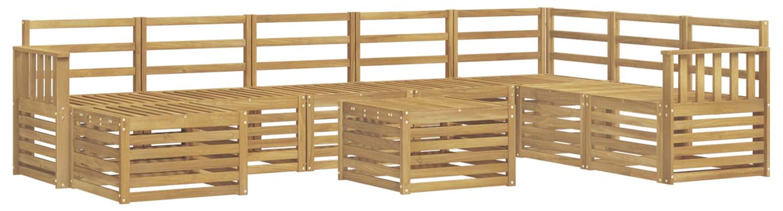 Garnitur aus 9 Outdoor-Sofas, weiß