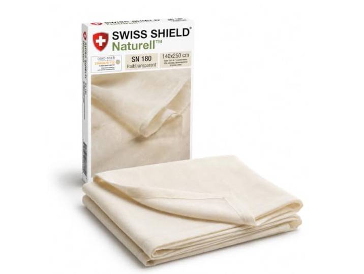 Geborgenschlafen Swiss Shield SN 180 Abschirmgewebe für Baldachin 140x250cm Hochwertiges Gewebe aus 82 % Baumwolle, 17 % Kupfer und 1 % Silber – antistatisch und langlebig