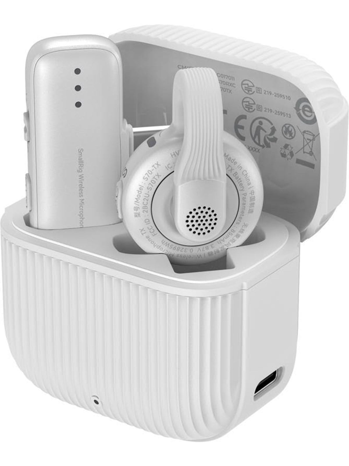 SmallRig 5719 S70-C1 Wireless Microphone with USB-C Adapter for Phones - White