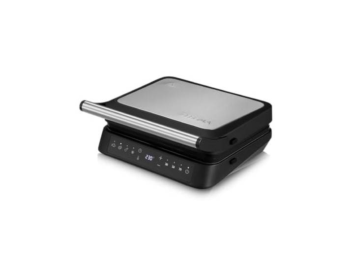 Zeegma Elektro-Kontaktgrill GRILL CHEF 3.0, 5 Programme Herausnehmbare Grillplatten Spülmaschinentauglich Einstellbare Temperatur Anzeige, Leistung 2000 W, Unabhängige Plattenheizung