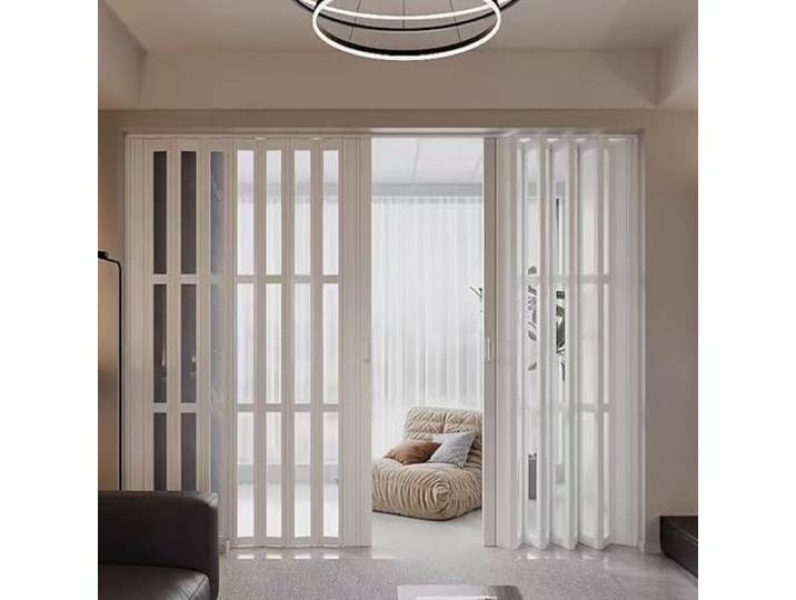 Hggdsac Falttüren Innentürennach Maß, Ziehharmonikatür, Falttür Raumteiler-Akkordeontüren, Einfache Installation, Tür für Schutz der Privatsphäre, Küche/Ohnzimmer/Balkon（W×H:155×195cm）