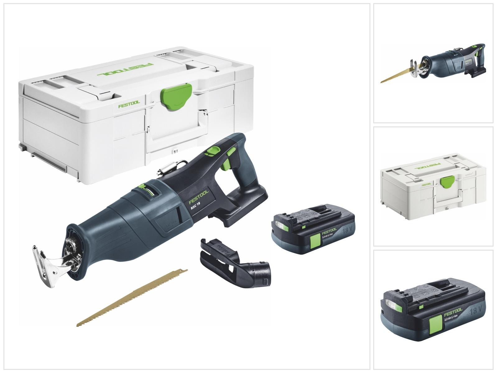 Festool RSC 18 EB-Basic accu-reciprozaag 18 V borstelloos met 1x 3,0 Ah accu en Systainer