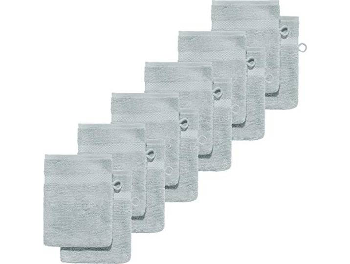 Erwin Müller Waschhandschuh 12er-Pack, Serie Sindelfingen, 100% Baumwolle hellgrau Größe 15x21 cm - Kochfest und trocknergeeignet, saugstarke, langlebige Wohlfühlqualität