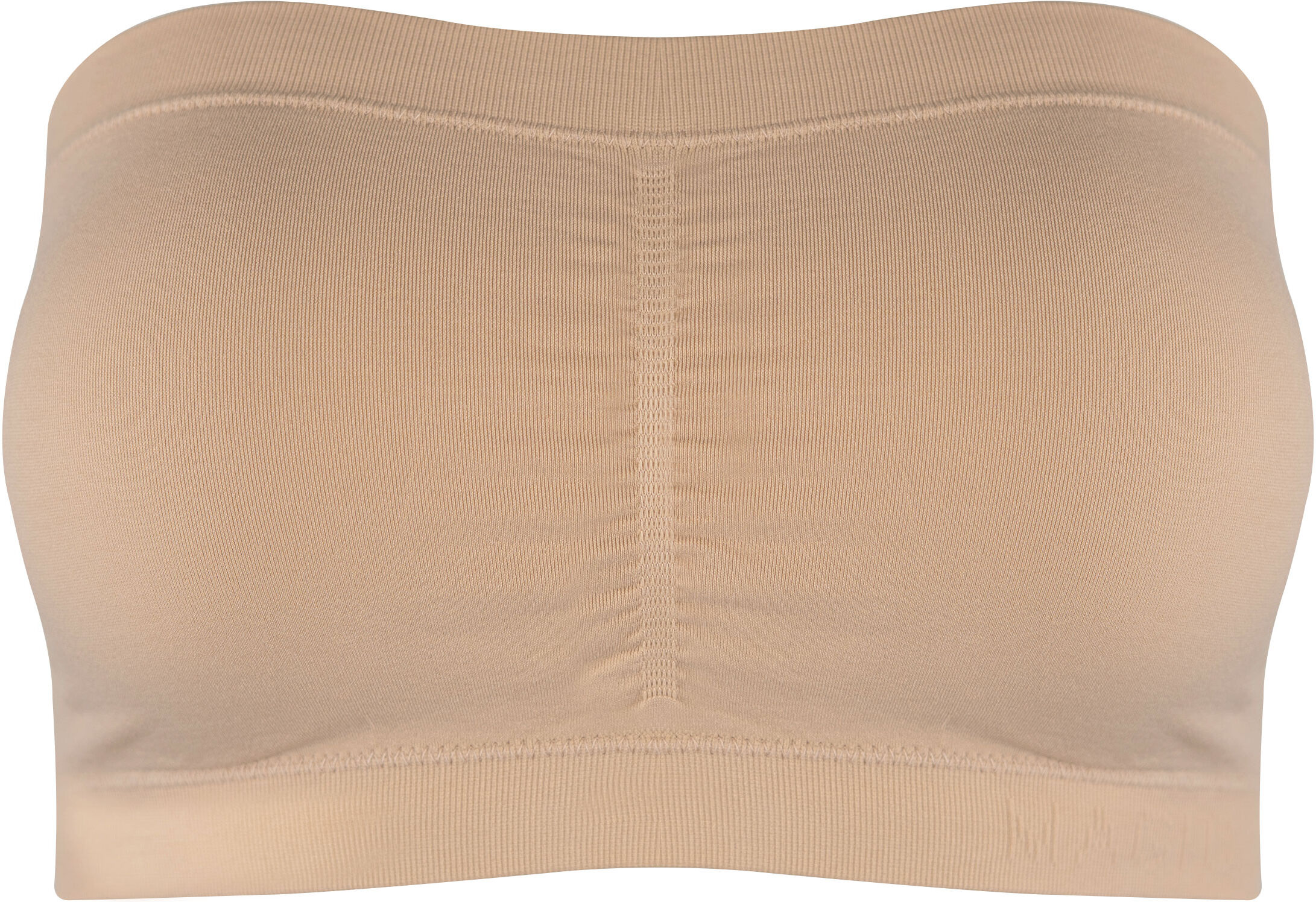 Bügelloser BH MAGIC BODYFASHION "Comfort Bandeau", Damen, Gr. S, N-Gr, beige (cappuccino), Microtouch, Obermaterial: 89% Polyamid, 11% Elasthan, figurbetont, BHs Bügelloser BH, mit herausnehmbaren Pads