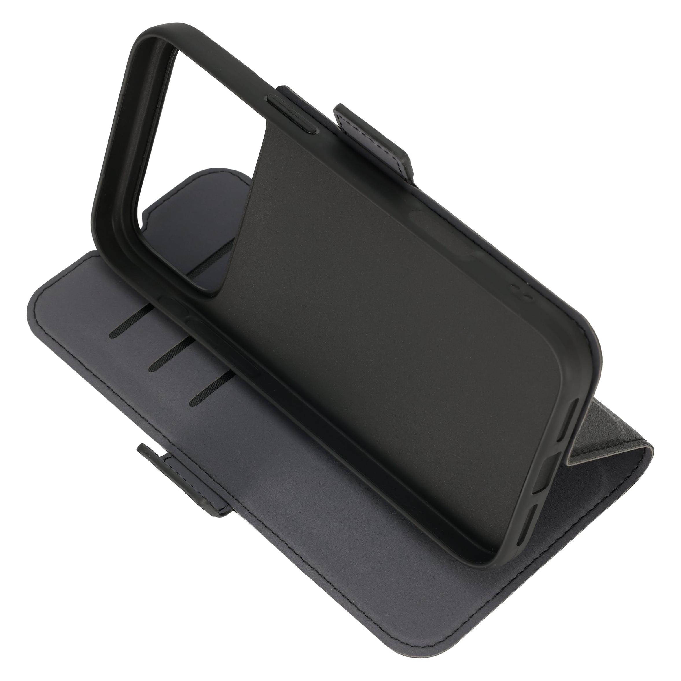 FoneKit MagSafe BookCase Schutzhülle, iPhone 18 Pro / 17 Pro, schwarz (Apple iPhone 17 Pro, Apple iPhone 18 Pro) (6438148068349)