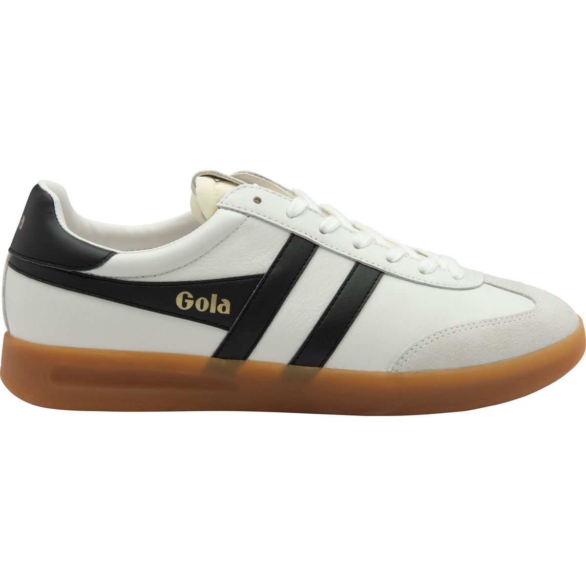 Gola Cyclone Leather Sneaker Men white/black/gum (WH) 8 CMB743-WH-8-whiteblackgum